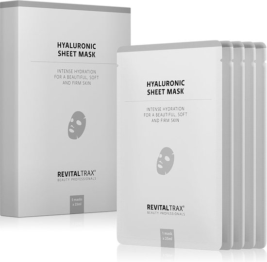RevitalTrax® Hyaluronic Acid Sheet Masks - 5 pieces