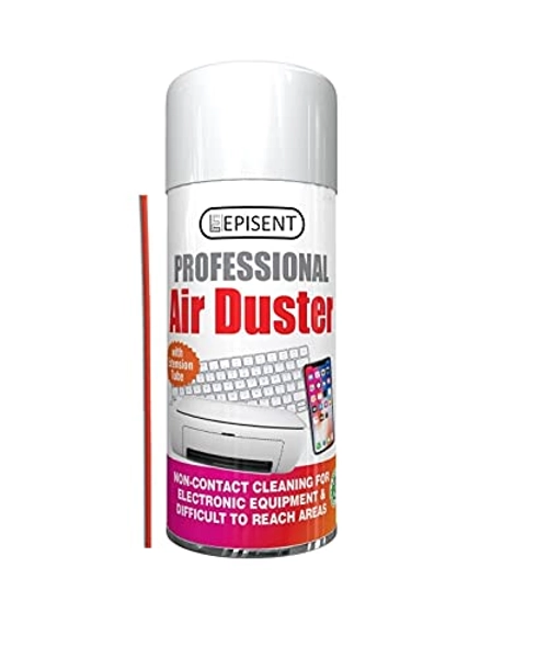 EPISENT | Air Duster | with Extension Tube | 200ml | Air Duster Spray | Compresses Gas Flammable | to Clean Electronic Equipment & Difficult to Reach Areas