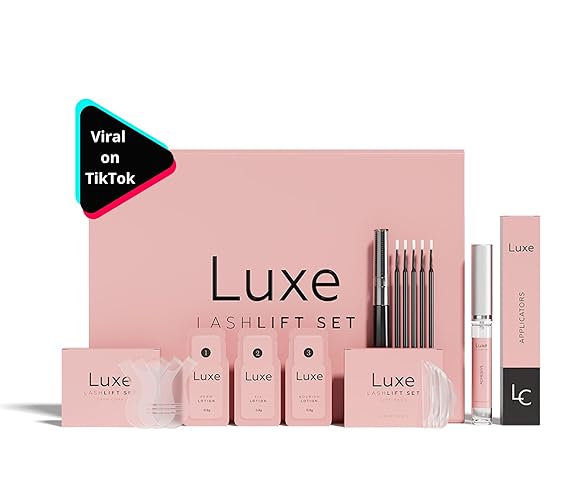 Luxe Cosmetics - Lash Lift Kit - Complete Set for Eyelash Lifting - New Pro Version - Easy to Apply and Long Lasting Finish - Professional Results up to 8 Weeks from Home- Includes 3 Applications - Lashlift Kit