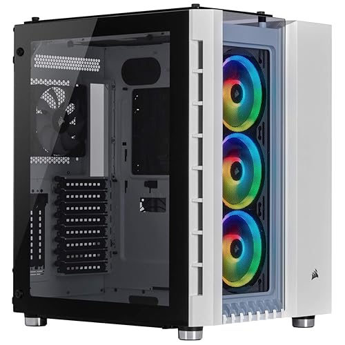 Corsair Crystal Series 680X RGB High Airflow Tempered Glass ATX Smart Gaming Case - White - Tempered Glass - 680X RGB - White
