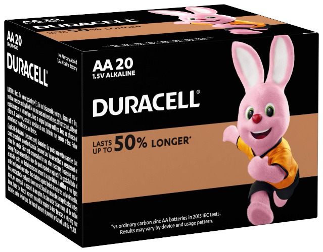 Duracell Coppertop AA Alkaline Batteries 20 Pack