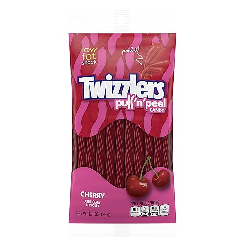 Twizzlers Pull 'N' Peel Cherry Flavour Snack 172 g - Cherry - 172 g (Pack of 1)
