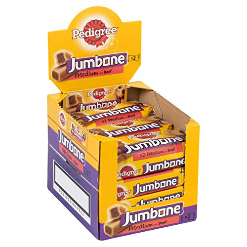 Pedigree Jumbone Dog Treats, Beef, 180 grams x 12 - 15 g (Pack of 12)