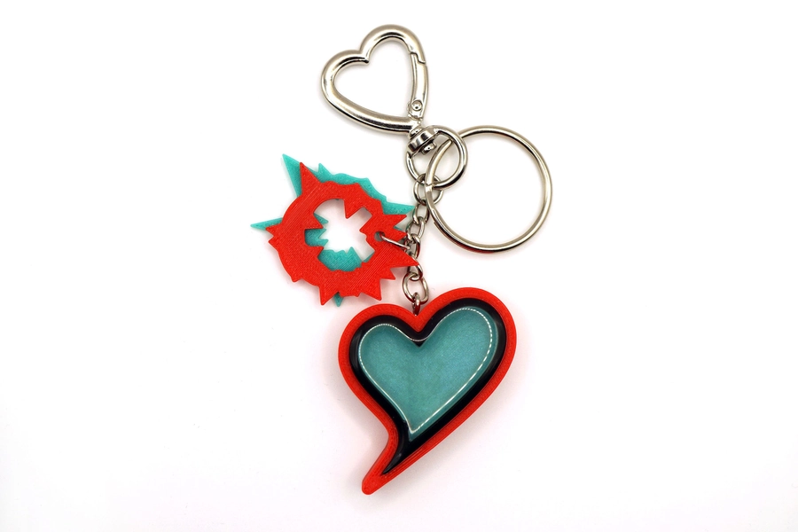 2023 NEW! Persona 5 Heart Health Gauge Keychain (fan-inspired design)