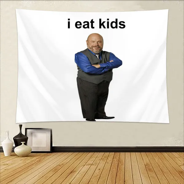 i eat kids wall flag