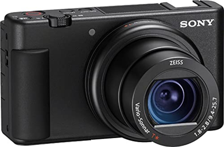 Sony ZV-1 Digital Camera for Content Creators, Vlogging and YouTube with Flip Screen, Built-in Microphone, 4K HDR Video, Touchscreen Display, Live Video Streaming, Webcam - Camera only - Black