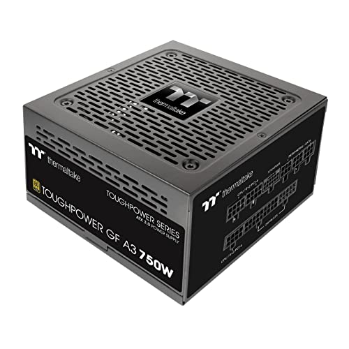 Thermaltake Toughpower GF A3 750W, True 300W 12VHPWR Connectors on PSU & NVIDIA RTX 40 Series, ATX 3.0/PCI-E 5.0, 80+ Gold, SLI/Crossfire Ready Power Supply, PS-TPD-0750FNFAGU-L, 10 Year Warranty - Black - 750W - Gold (ATX 3.0) - Power Supply