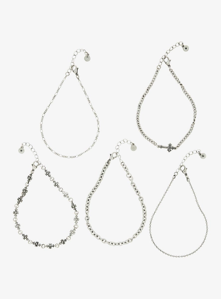 Social Collision Mixed Chain Bracelet Set