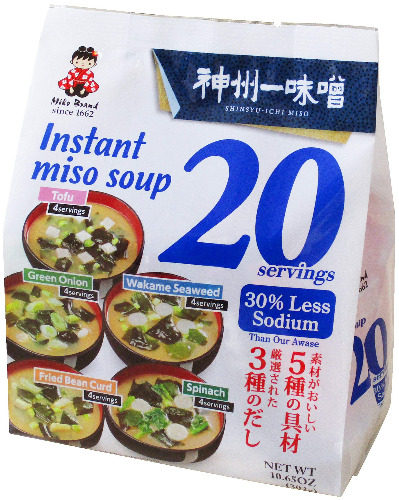 Miko Brand Instant Miso Soup Variety Pack-30% Less Sodium, 10.65 Ounce - 