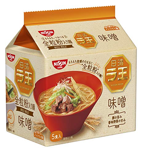 Nissin - Raoh Japanese Instant Ramen Noodles Miso 17.1oz (For 5 Bowls) - 