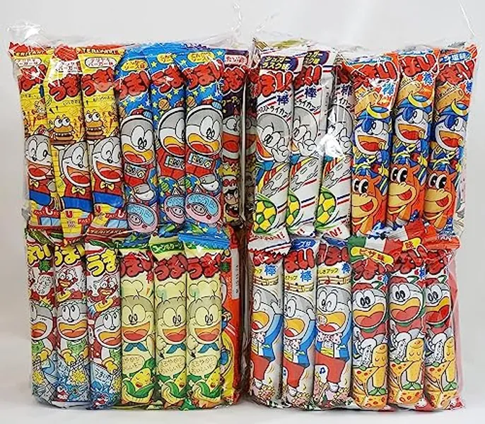 Assorted Japanese Junk Food Snack "Umaibo" 100 pcs - Assorted - 100 Count (Pack of 1)