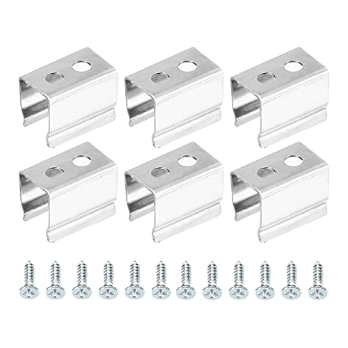 MECCANIXITY Rope Light Mounting Clips, 50 Pack Wall Channel Mounting Holder Accessories for 4.8mm to 6mm LED Neon Strip, Stainless Steel - 50 - 4.8mm to 6mm