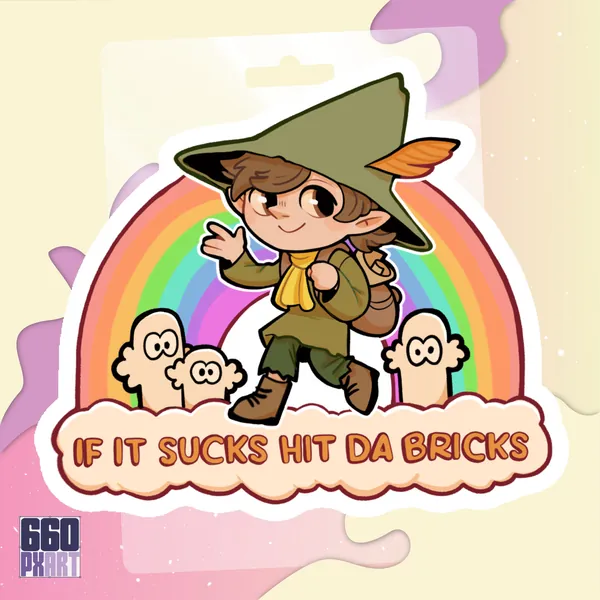 if it sucks hit da bricks sticker