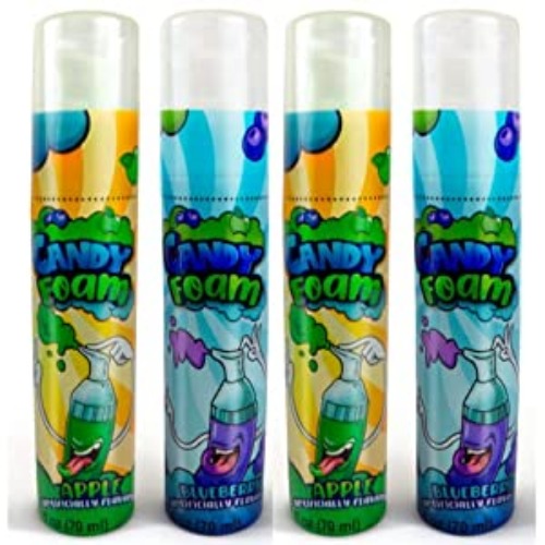 Raindrops – Candy Foam – Delicious Apple and Blueberry Foam Candy – Fun Edible and Unique Candy Gifts – 2.37 Fl Oz (Pack of 4)