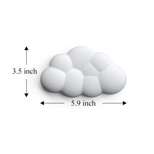 Cloud Keyboard Wrist Rest with Memory Foam - white short