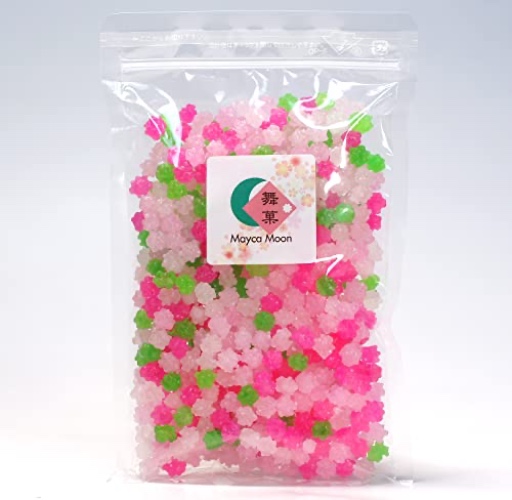 Mayca Moon Konpeito Japanese Tiny Sugar Candy Crystal type 200g (Sakura)