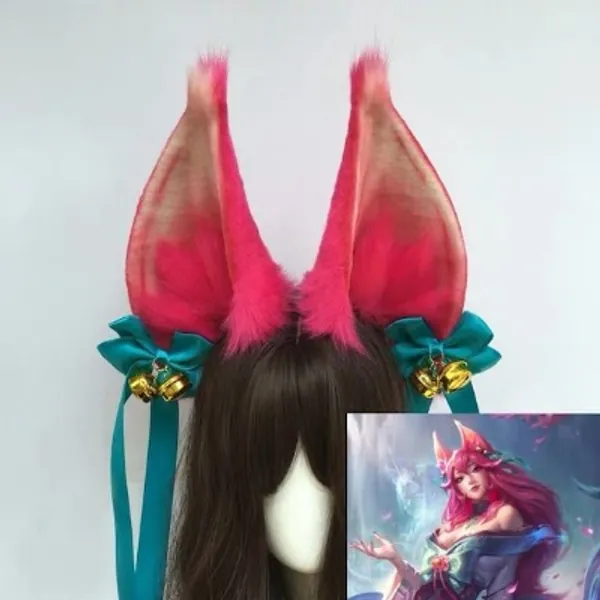 6.27.8 Ali Pink-red Fox Ears Headbandanime | Etsy UK