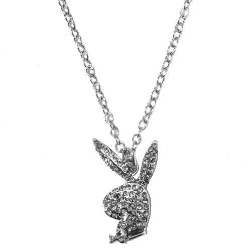 Playboy Rabbit Head Pave Necklace