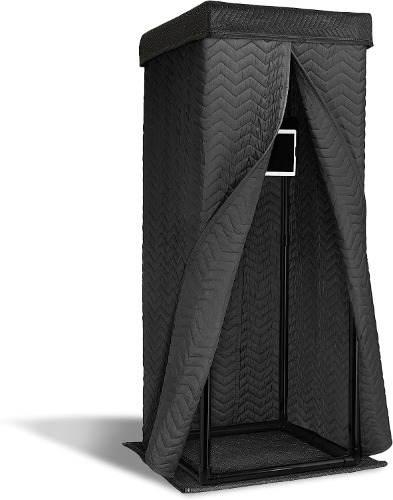 Snap Studio Vocal Booth - #1 Recommended Recording Booth Studio Equipment for Crisp Dry Echo Free Vocals at Home & On the Road - Easy to Assemble & Travel Bag Included - Portable Recording Booth