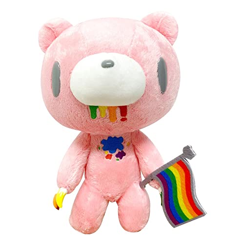 Great Eastern Entertainment Gloomy Bear - Rainbow Gloomy Bear & Rainbow Flag Plush 8" H