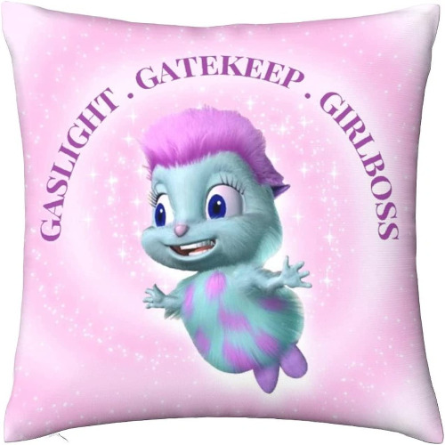 Exezaia Beliefs Gaslight Gatekeep Girlboss Funny Meme Throw Pillow Covers 18''X18'' Square Throw Pillowcases Home Pillowcase Living Room Soft Square Cover for Sofa Bed Office Chair Car, 97676 - Style-9
