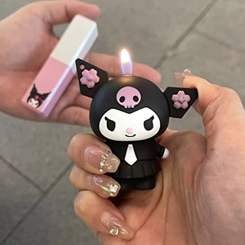 Boring walls Sanrio Kuromi Lighter, Kawaii Hello Kitty Anime, Cartoon for Girls & Woman, Keychain Accessories, y2k (Black)
