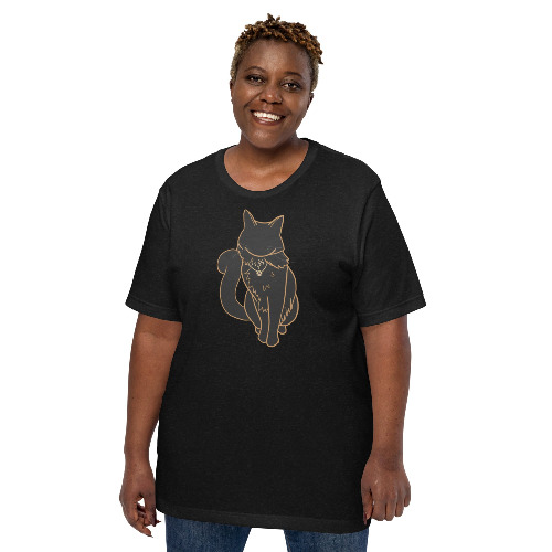Rufus Outline Unisex T-shirt - Black Heather / 5XL