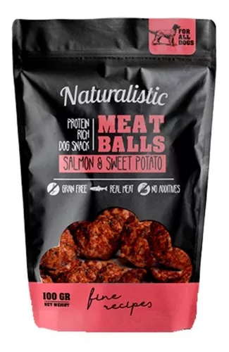 Snack Perro Naturalistic Meatballs Salmon Y Papa 100 Gr