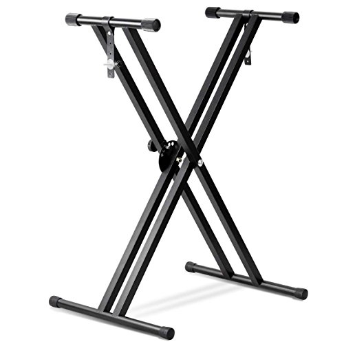 Kunova Pre-Assembled Music Musical Classic Double X Keyboard Stand, Ready to use, No Assemble Needed - Double X