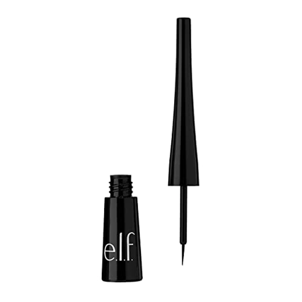 e.l.f. Expert Liquid Liner, Smudge-proof, Buildable, Long-lasting, Enhances, Defines, Jet Black, Precision Brush 4.2ml