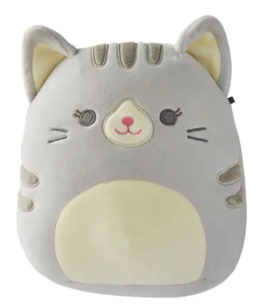 Squishmallows 7.5" Tally the Grey Cat - Add Tally to your Squad, Ultrasoft Stuffed Animal Plush Toy, Official Kellytoy Plush, Multicolor (SQCR00674)