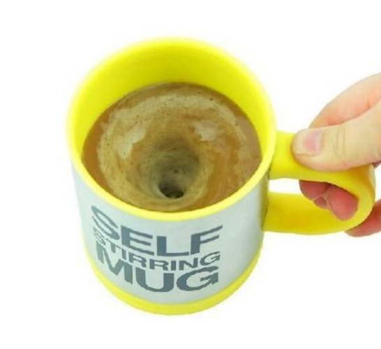 Self Stirring Coffee Mug - Yellow