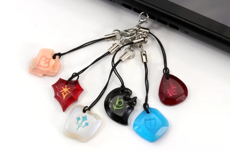 FFXIV Soul Crystal Phone Charm CLEAR Glow in the Dark Job stone - Endwalker Reaper and Sage - FF14 Final Fantasy 14 PHN1