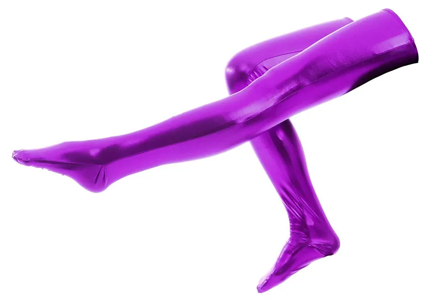 VSVO Women's Shiny Metallic Spandex Skintight Stocking