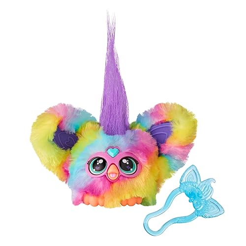 Furby Furblets Ray-Vee Mini Friend, 45+ Sounds, Electronica Music & Furbish Phrases, Electronic Plush Toys for Girls & Boys 6 Years & Up, Rainbow - Ray-Vee (Electronica Music)