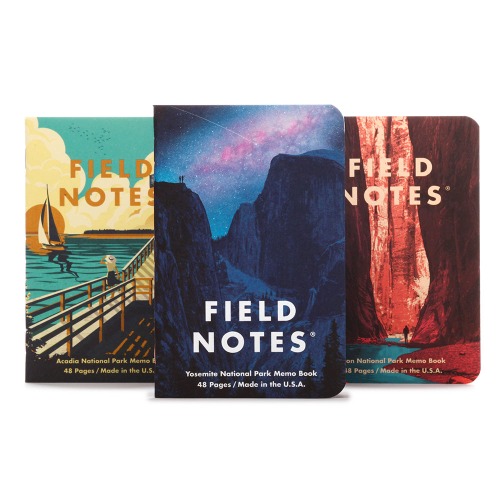 Field Notes Summer 2019 Edition Memo books - National Parks - Yosemite, Acadia, Zion | Default Title