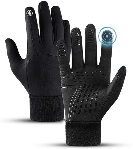 Cycling Gloves, Vakki Thermal Gloves Fashion Touch Screen Gloves Waterproof Winter Gloves Adjustable Full Finger Sports Gloves for Cycling, Driving, Camping, Hiking, Fishing