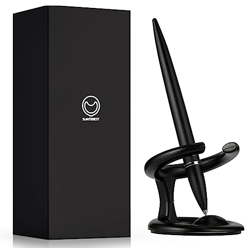 Magnetic Levitating Ballpoint Pen,Futuristic Luxury Floating Pen, Professional Executive Pen that Defies Gravity,Unique Gifts for Men & Women,Aesthetic Office Desk Decor,Cool Tech Gadgets(Black)