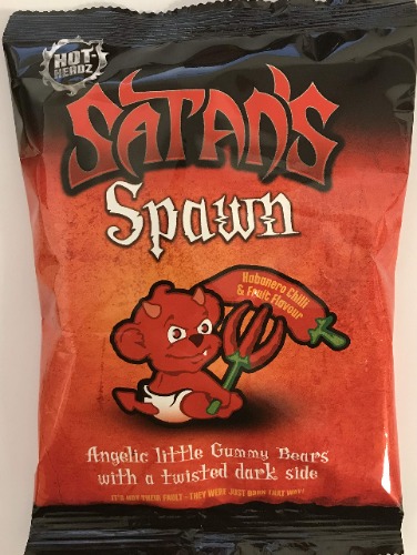 Hot Headz, Satan's Spawn Evil Hot Chilli Gummy Bears, 125 grams