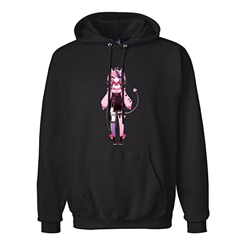 mitad Men's Ironmouse Vshojo Cotton Hoodies - L - Black