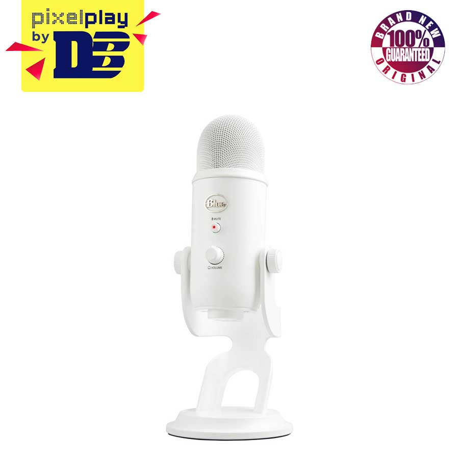 LOGITECH Blue Yeti Premium Multi-Pattern USB Microphone For Recording/Streaming/Podcasting/Gaming (Whiteout)