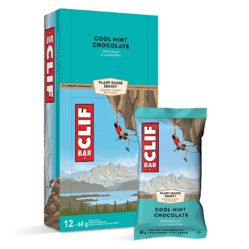 CLIF BAR - Energy Bars - Cool Mint Chocolate® - With Caffeine (68 Gram Protein Bars, 12 Count) Packaging May Vary
