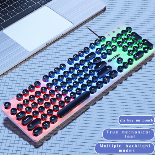 Dragon Round Key RGB Gaming Keyboard - Black