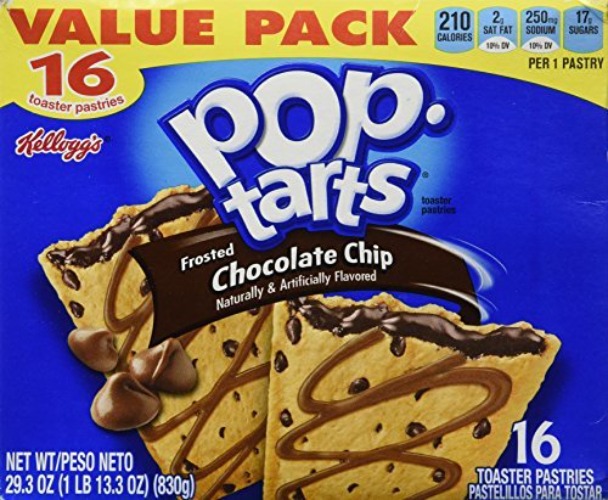 Pop Tarts Frosted Chocolate Chip Value Pack 16 Pastries by Pop-Tarts