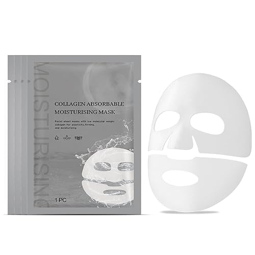 Collagen Sheet Masks, Facial Masks for Women Skin Care, Deep Collagen Mask Overnight, Collagen Face Mask, Face Mask Collagen Anti Wrinkle & Lifting, Pore Minimizing, Elasticity Improvement (4PCS)