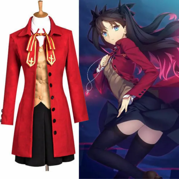 NEW Fate/Stay night Tohsaka Rin Matou Sakura School Uniform Suit Cosplay Costume  | eBay