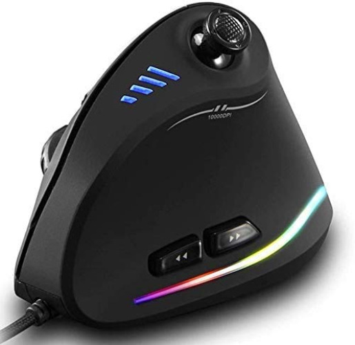 Souris Ergonomique Verticale et avec Joystick,Souris Gamer, Souris Verticale 11 Boutons Programmables,Repose Pouce, Main, Poignet, Prévention du Syndrome de la Souris,Souris Gaming USB Filaire