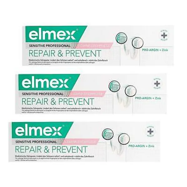3x Elmex Zahnpasta Sensitive Repair & Prevent (3x 75ml)  | eBay