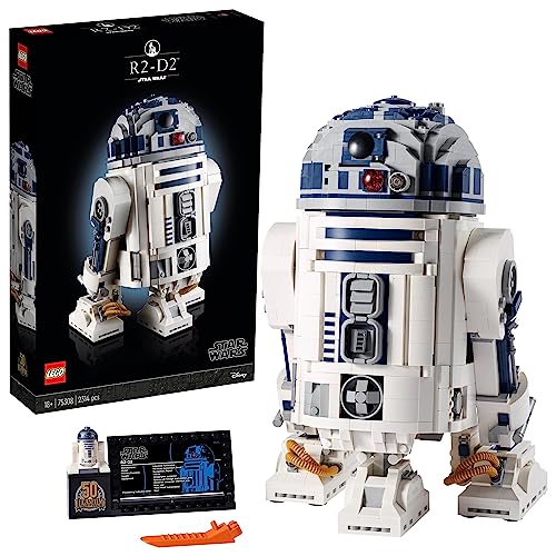 LEGO Star Wars R2-D2 Droid Building Set for Adults, Collectible Display Model with Luke Skywalker’s Lightsaber 75308 - Single