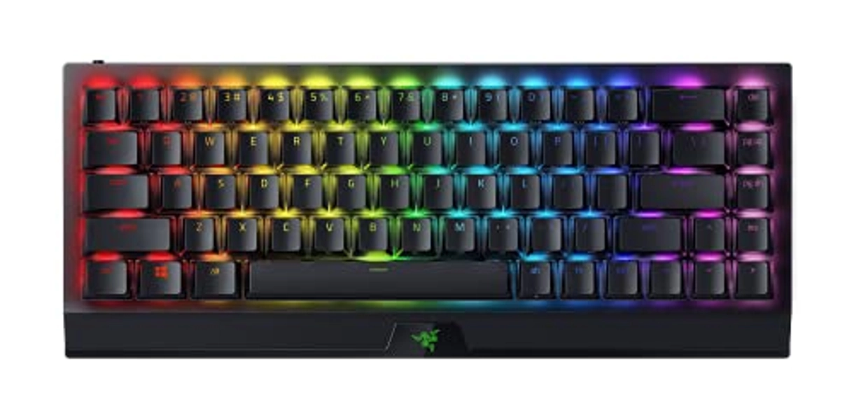 Razer BlackWidow V3 Mini 65% Wireless Mechanical Keyboard: Hyperspeed Wireless - Yellow Switches - Linear & Silent - Pudding Keycaps - 200Hr Battery